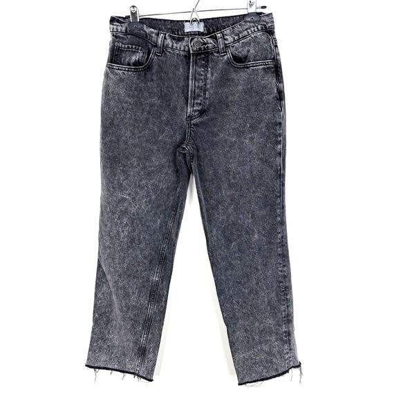 Boyish The Tommy High Rise Straight Toxic Avenger Cropped raw hem black size 29 - Picture 1 of 14